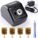 YIHUA 200W Motorized Soldering Tip Cleaner with Infra-red Sensor, 6 Brass Wool Brushes, 12V Power Adapter, Pry Bar  Compact Soldering Iron Tip Cleaner, Compatible with YIHUA C210, C245, C235 Tips