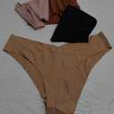 DEANGELMON Women Seamless Bikini Cheeky Underwear Invisible No Show Panties V-Waist Hipster Ladies Soft Stretch Multi Pack (Large, Coffee - 7 Pack)