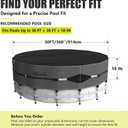 YSPACE 600D Round Pool Cover 30FT for Above Ground Pools Waterproof