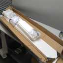 Huuger 102.4 Inch Sofa Table with Power Outlets, 23.9’’-34.4’’ Height Adjustable Range, Behind Couch Table with USB-C Ports, Sofa Tables Narrow Long, Skinny Console Table, for Small Spaces, White