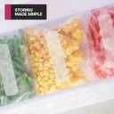 40 Count 2 Gallon Freezer Bags, Double Zipper Plastic Storage Bags for Freezing Food, Extra Large Freezer Bags 2 Gallon Bulk Pack with Easy Dispensing Box, Resealable Clear Two Gallon Storage Bags