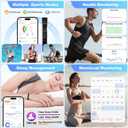 Smart Bracelet for Women, Health Activity Fitness Trackers, 24/7 Heart Rate, Blood Oxygen & Stress Monitor, 24H Sleep Tracker, Smart Wristband with Free APP 2 Bands, Black, Medium