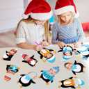 60pcs Winter Theme DIY Cutouts Penguin Bulletin Board Decoration Set Christmas Penguin with Hat Paper Cut-Outs Decor for Winter Holiday DIY Photo Craft Xmas Party School Classroom Wall Door Supplies