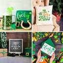 Lucky Day Friendship Themed Stencils for Reusable Painting On Wood Canvas Scrapbook Paper Fabric Pillows Card Making - 12Pcs Saint Patricks Day DIY Art Craft Stencil for Window Door Home Decorations