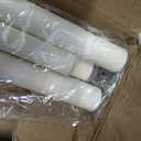 GXOACKJ Curtain Rods for windows 28-78 inch, 5/8 inch Decorative Ivory White Splicing Heavy Duty Metal Curtain Rod set with Brackets