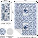 Chinoiserie Boston Terrier Kitchen & Hand Towels Set of 2,Blue and White Floral Dog Gifts Dish &Tea Towels for Kitchen Bathroom Decor,Dog Lover Gifts for Women 16x24 Inch