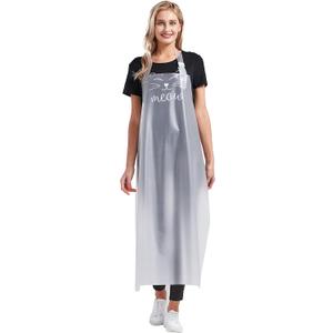Nanxson TPU Waterproof Apron Lightweight Work Apron with Adjustable Buckle for Pet Bathing,Dishwashing,Butchers,Housework (One Size, Transparent)