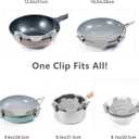 Clip On Strainer Silicone for All Pots and Pans, Pasta Strainer Clip on Food Strainer for Meat Vegetables Fruit Silicone Kitchen Colander