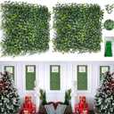 Bybeton 12 Pack 20"x20" Artificial Grass Wall Panels, 4-Layer UV Protected Boxwood Panels, Faux Greenery Wall Backdrop for Outdoor Indoor Privacy Fence Screen, Garden, Balcony & Backyard Decor