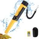 SAKOBS Metal Detector Pinpointer Wand: 5" Detection Depth, IP68 Fully Waterproof, Up to 66 Feet Underwater, 360Detection Handheld Pin Pointer, 3 Modes (Buzzer, Vibration,Sound) for Adults & Kids (Yellow)