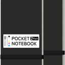 BEYONG Small Pocket Notebook Journal, Mini Notepad Spiral Notebooks for Work School (Black, 2 Pack)