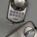 TEEHO TE002 Fingerprint Door Lock - Keyless Entry Electronic Keypad Deadbolt with 2 Backup Keys - Auto Lock - Easy Installation - Smart Locks for Front Door - Satin Nickel