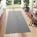 Runner Rug for Washable Non Slip Kitchen Hallway Rugs,2x5ft,Grey