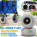 Beach Wagon with Big Wheels for Sand, 350lbs Heavy Duty Folding Wagon