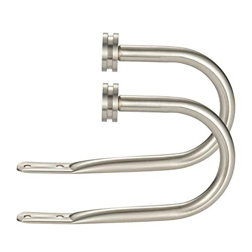 Curtain Holders, 2 Pack Matte Nickel Decorative Curtain Holdbacks for Wall Curtain Drapery