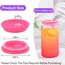 8 Pcs Acrylic Lids for 16 oz Glass Cups Plastic Tumbler Replacement Lids Spill Proof Reusable Glass Cup Lid for Beer Can Iced Coffee Cups Drinking Glasses - Multi-Colored