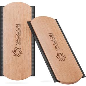 VASSON Cashmere Comb for Sweaters & Wool - Thicker Solid Beechwood Handle Fabric Shaver - 20% Larger Manual Depiller & Fuzz Remover for Knits, Scarves, and Coats (Dual-Sided Design)