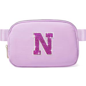 6 7 8 9 10 11 12 Year Old Girl Gifts Personalized Birthday Gifts for Her Sister Daughter Initial Crossbody Bag Fanny Pack Purse for Teen Girl Gifts Trendy Stuff Preppy Stuff (Lavender-N)