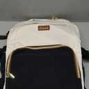 LOVEVOOK Laptop Backpack for Women with Pouch Pocket for Large Capacity Cup,15.6 Inch Laptop Computer Bag Travel Backpack Purse,Waterproof Work Business Backpack College Teacher Bags,Beige-Black-Brown