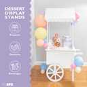 Ilyapa Candy Cart for Party with Wheels for Events - 5'6 Ft Tall, 2'11 Ft Long Wooden Dessert Cart for Candy Display, Treats, and Ice Cream for Events