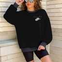 ASTANFY Cow Skull Western Sweatshirts For Women Country Western Outfits Cowgirl Pullover Sweatshirts (Small, Black-2)