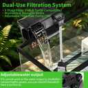 15.7in Turtle Tank Starter Kit with Basking Platform, Hang-on-Back Tank Filter, Adjustable Flow Pump & 360° Timer Basking Light, Bottom Drainage Reptile Aquarium for Small Turtles Aquatic Pets
