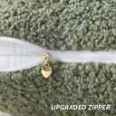 FUTEI Sage Green Throw Pillow Covers 24x24 Inch Set of 2,Furry Faux Fur Teddy Boucle Textured Cushion Covers,Soft Fluffy European Pillow Shams,Home Decor for Couch Bed Living Room Office Car