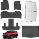 Floor Mats & Cargo Liners for 2021 2022 2023 2024 Chevy Suburban GMC Yukon XL Cadillac Escalade ESVNon Short axis 7 Seats-2nd Row Bucket Seats,Car Floor Liners & Trunk Mat for Chevrolet