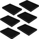 6-Piece Velvet Stackable Jewelry Organizer Trays  13.8" x 9.5" Large Size Black Premium Display & Storage for Necklaces, Bracelets, Rings & More
