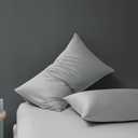 2 x Nokolulu Egyptian Cotton Pillowcases Set of 2 | 400 Thread Count Ultra-Soft & Breathable Pillow Covers - Skin-Friendly Envelope Closure (Gray, King)