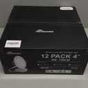 Meconard 12 Pack 4 Inch 5CCT LED Canless Recessed Lighting with Night Light, 2700K/3000K/3500K/4000K/5000K Selectable Ultra-Thin LED Ceiling Lights, 9W=75W, 750LM, Dimmable Wafer Downlight ETL&FCC (White)