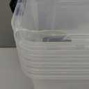 19 Quart Plastic Storage Bins with Lids, 6-Pack Stackable Clear Storage Organizing Box with Handle