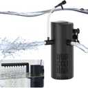 Aquarium Filter for 10-20 Gallon Tanks, Internal Fish Tank Filter, Submersible Turtle Tank Filter, with Aeration/Rainfall Modes and Dual Water Outlet