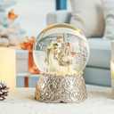 Vipush Christmas Snow Globe - Holy Family Musical Snow Globe with Color Changing Led Lights, Christmas Decorations with Music Box Gifts for Girls Kids, Decorations for Christmas & Birthday