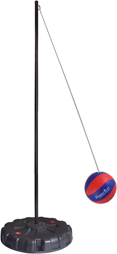 Portable Tetherball Set,Portable Water-Base Tetherball Set with Tetherball, Pole, Rope and Base for Outdoor, Backyard and Family Fun Play, 32 Inches X 40.5 Inches