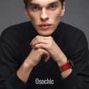 Braided Bands Compatible with Samsung Galaxy Watch Band 7 6 5 4 FE & 6 4 Classic & 5 Pro & Active 2, 20mm Stretchy Sport Band for Smaung Watch 47mm 46mm 45mm 44mm 43mm 42mm 40mm (Black/Red)