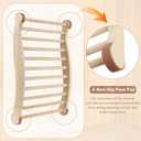 Sauna Backrest Sauna Accessories Wooden Slip-Resistant Non-Toxic Comfortable S-Shape Design Sauna Chair with Back, Sauna Accessories for Any Barrel or Infrared Sauna