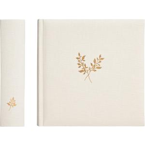 Elegant Linen Photo Album - 200 Acid-Free Pockets for 4x6 Pics - Perfect for Weddings & Gifts (Oat No Window)