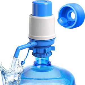 Gofriipai Water Pump for 5 Gallon jug,Universal 5 Gallon Water Dispenser,Manual Water jug Pump Fits 2-5-Gallon Jugs for Crown Top and Screw Top Jugs