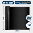 Under Deck Drainage System 50FT x 40IN, Fits 12" & 16" Joist Spacing | HDPE Waterproof Deck Drainage Membrane, Black Under Deck Rain System for Patios & Pool Decks