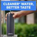 Brita Stainless Steel Premium Filtering Water Bottle, BPA-Free, Reusable, Insulated, Replaces 300 Plastic Water Bottles, Filter Lasts 2 Months or 40 Gallons, Includes 1 Filter, Carbon - 20 oz