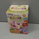 PERRYHOME Fabric Flower Bouquets Toys, 300+ Pcs Valentines Day Gift, 2 Gameplays STEM Craft for Girls, Reusable Bouquets Maker Birthday Gift DIY Flower Making Kit for 3 4 5 6 7 8 Years Toddler Girl (Pink Purple)