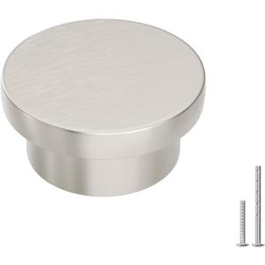 homdiy 20 Pack Brushed Nickel Cabinet Knobs Round Zinc Drawer Knobs for Kitchen Hardware Cabinet Knobs Dressers and Closets