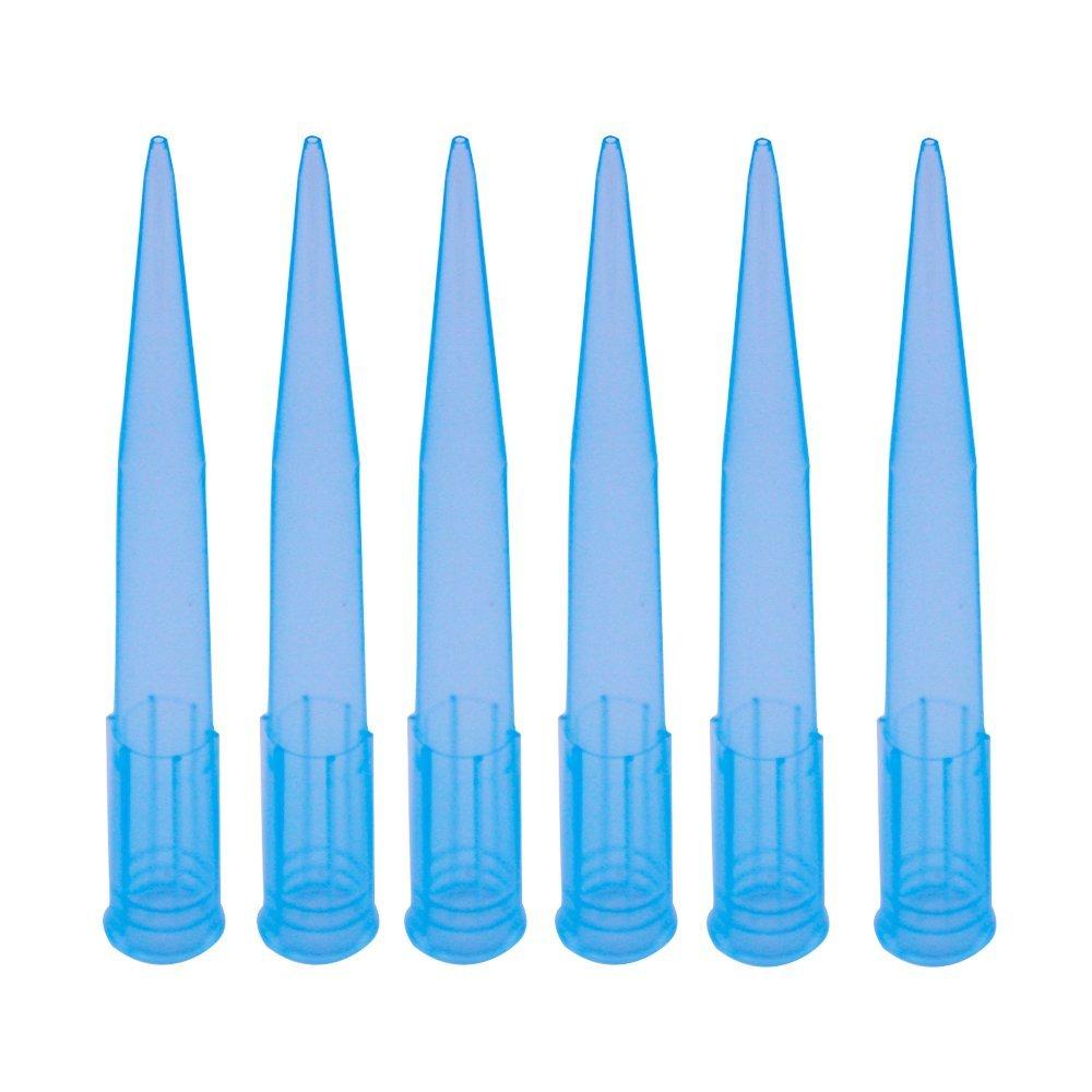 500 Pieces Clear Blue 1000 ul 1 ml Laboratory Lab Plastic Liquid Pipette Pipettor Tips