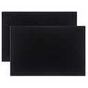 Tebery 2 Pack Black Bar Mat, 18" x 12" Rubber Dish Drying Mat for Countertop, Non Slip Cocktail Service Spill Mats for Bartending, Coffee Bar Mats Accessories for Home Kitchen