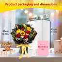 Magic Ants Preserved Flower Bouquet Red Roses Sunflowers Forever - Pop Up Card for Mom Wife Daughter - Mothers Day Birthday Anniversary Valentine Gift - No Water No Wilt Wrapped Ready