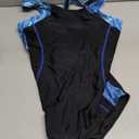 beautyin Women's One Piece Athletic Racerback Swimsuit Slimming Bathing Suit (X-Large, Black&blue)