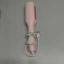 32mm (1.25") Wave Curling Iron, 2 Barrel Ionic Wavy Hair Curler with Anti-Scald Hair Crimper, Fast Heating, Dual Voltage, 4 Temp Ceramic Hair Waver for Wide Deep Waves (Pink)