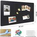 Large Bulletin Board - Foldable 36x48 Inches Cork Board Alternative with 20 Push Pins, 3' x 4' Self-Adhesive Felt Bulletin Board for Wall, Home Office Classroom Decor