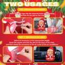 17 cm Christmas Doll Clothes with Seat, Cute and Functional Xmas Outfit with Accessories for Doll Fans and Collectors, Christmas Car Desk Office Decor(Red,Santa Claus)